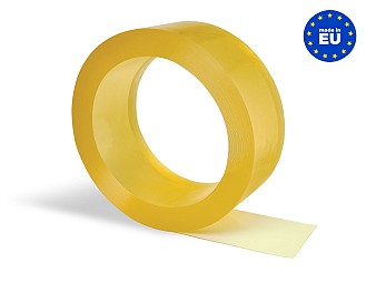 Rollo Lama PVC Flexible (50 metros lineales) 300x3mm Color Transparente Rojo
